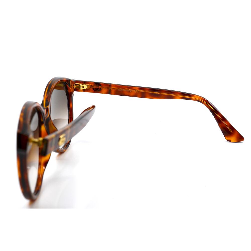 Gucci GG0631S 002 Brown Havana Authentic Gradient Round Women's Sunglasses - Picture 10 of 15